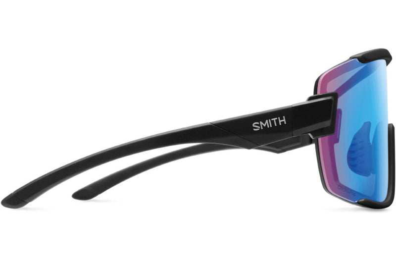 Afbeelding laden in galerijviewer, Smith Bril wildcat matte black chromapop low light rose blue mirror
