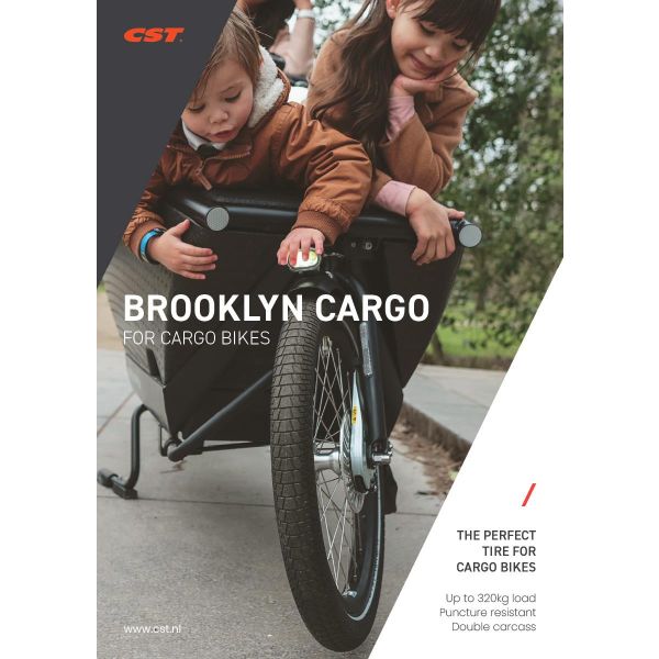 Afbeelding laden in galerijviewer, Cst buitenband brooklyn pro cargo (babboe) 20 x 2.15 55-406 - zwart met reflectie
