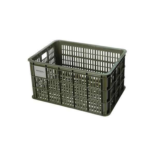 Afbeelding laden in galerijviewer, Basil fietskrat L - groot - 40 liter - groen
