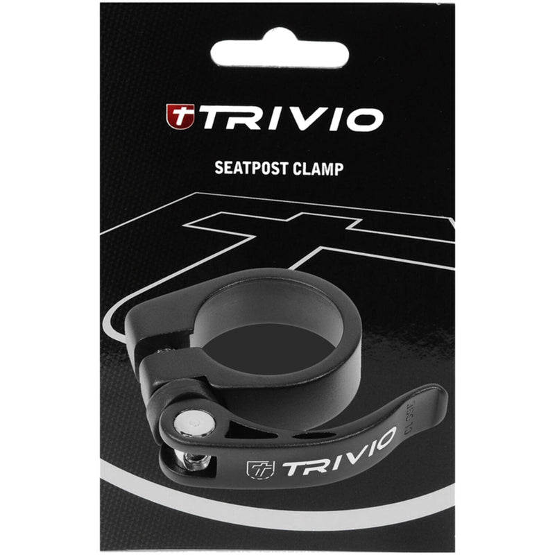 Afbeelding laden in galerijviewer, Trivio - zadelpenklem aluminium zwart 31.8mm quick release
