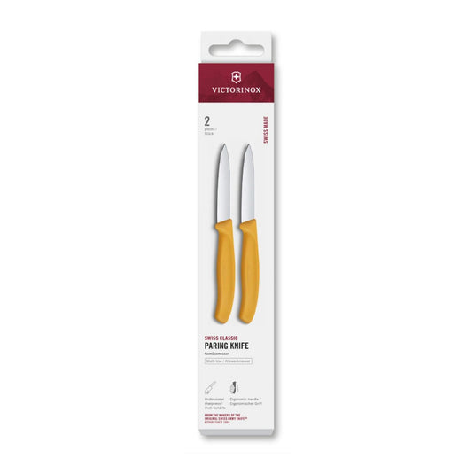 Victorinox schilmesje 2 stuks geel glad spits 8cm