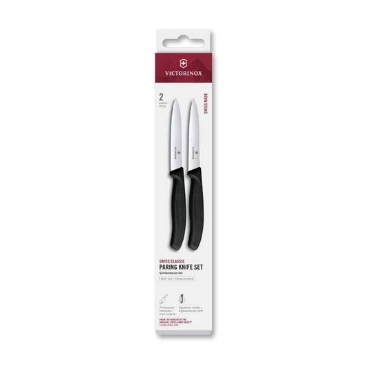 Victorinox schilmesje glad+kartel 2 stuks zwart 10cm