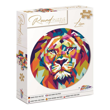 Grafix ronde puzzel leeuw 1000 stukjes ã˜68cm