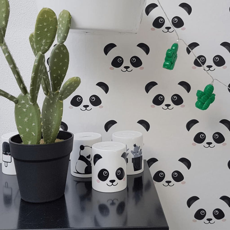 Afbeelding laden in galerijviewer, Noordwand behang fabulous world panda wit
