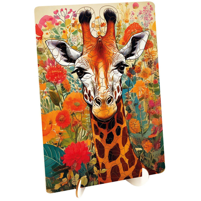 Afbeelding laden in galerijviewer, Moxy houten puzzel giraffe unieke vormen, 130pcs
