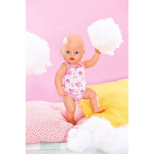 Baby born rompertje 43 cm roze wit