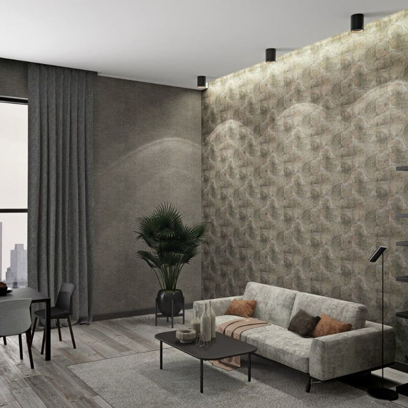 Afbeelding laden in galerijviewer, Noordwand behang vintage deluxe graphic circle look metallic groen
