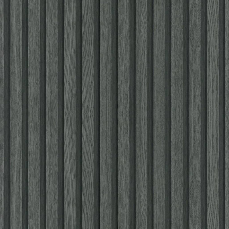 Afbeelding laden in galerijviewer, Noordwand behang botanica wooden slats zwart en grijs
