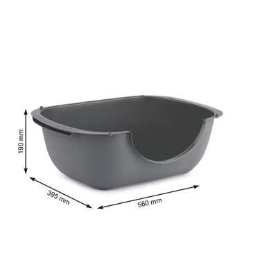 Rotho bella kattenbak antraciet 190x395x560mm
