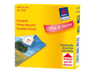 Avery av-3516 fotoklevers zweckform 12x12mm 400 stuks