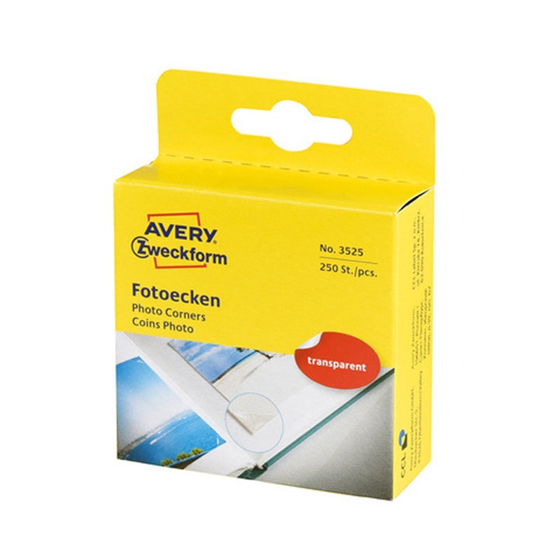 Afbeelding laden in galerijviewer, Avery av-3525 zweckform fotohoekjes 19x17 mm 250 stuks transparant
