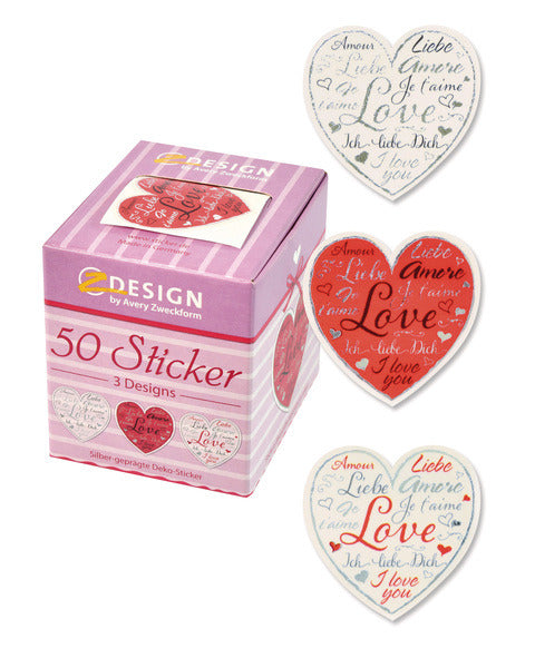 Afbeelding laden in galerijviewer, Avery av-56813 decosticker box harten 3 designs
