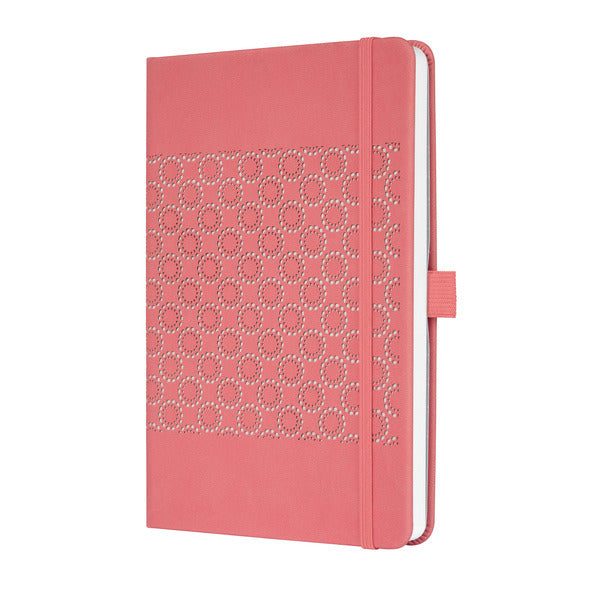 Afbeelding laden in galerijviewer, Sigel Sigel SI-JN203 Notitieboek Jolie Impress A5 Hardcover Gelinieerd 'Salmon Pink'

