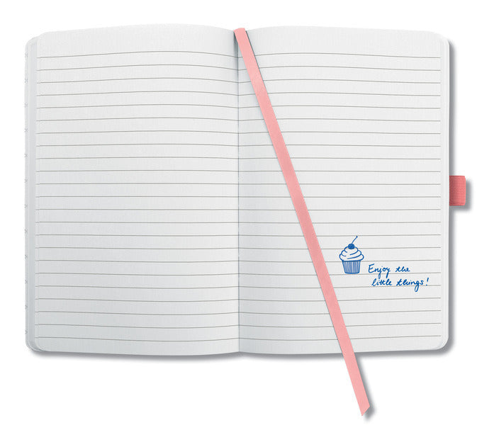 Afbeelding laden in galerijviewer, Sigel Sigel SI-JN203 Notitieboek Jolie Impress A5 Hardcover Gelinieerd 'Salmon Pink'
