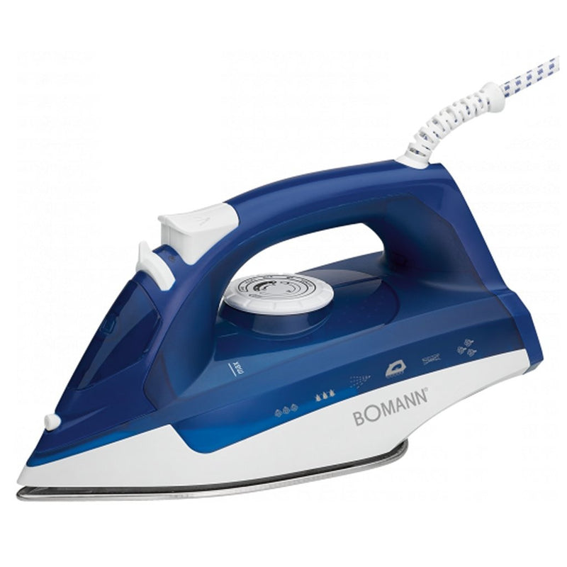 Afbeelding laden in galerijviewer, Bomann db 6004 cb stoomstrijkijzer 2200w 250ml blauw wit
