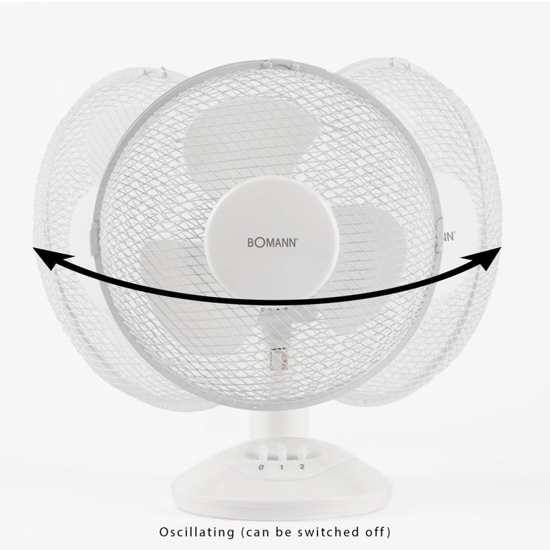 Afbeelding laden in galerijviewer, Bomann vl 1137 cb tafelventilator 23 cm wit
