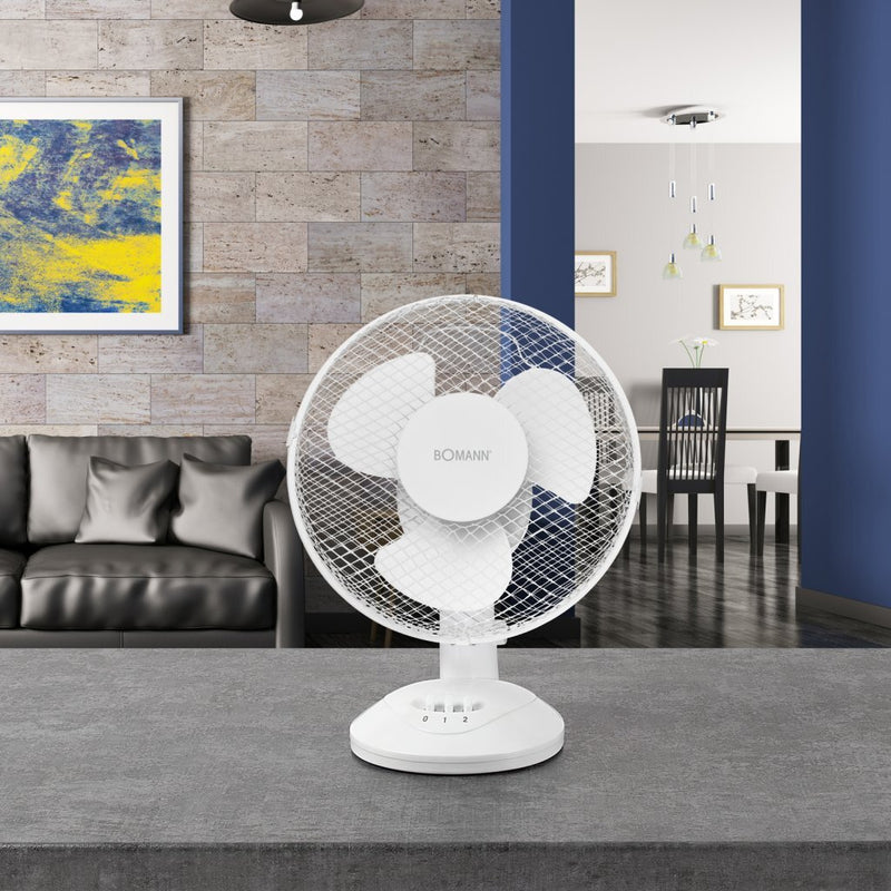 Afbeelding laden in galerijviewer, Bomann vl 1137 cb tafelventilator 23 cm wit
