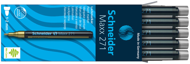 Afbeelding laden in galerijviewer, Schneider lakmarker maxx 271 1-2mm zilver 10 stuks
