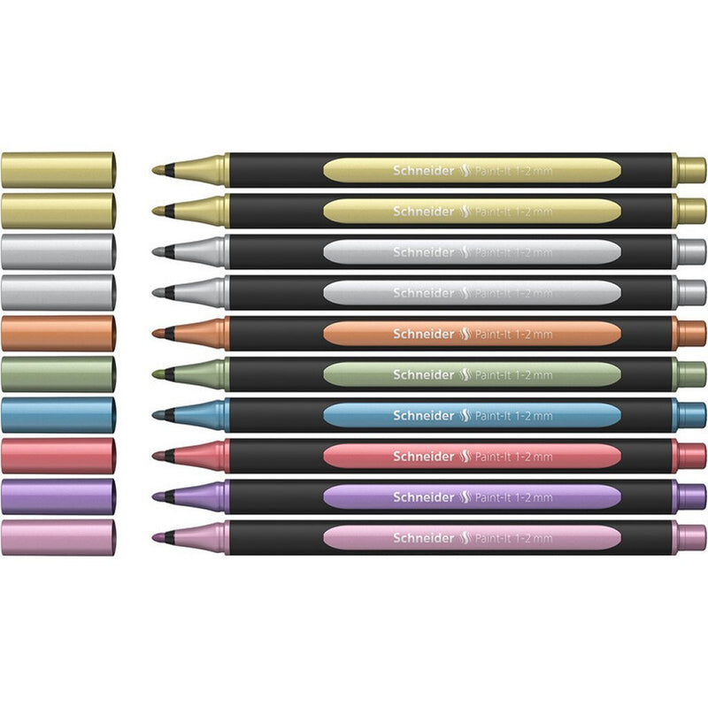 Afbeelding laden in galerijviewer, Schneider schrijfwaren schneider stift - metallic liner - paint-it - 2mm - 10 stuks - metallic - s-ml02011503
