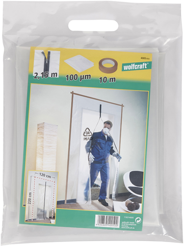 Afbeelding laden in galerijviewer, Wolfcraft vuilwerende deur | 1250mm | 3-delig | 1 set - 4005000
