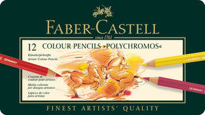 Faber castell fc-110012 kleurpotlood polychromos 3,8mm kerndikte etui à 12 stuks