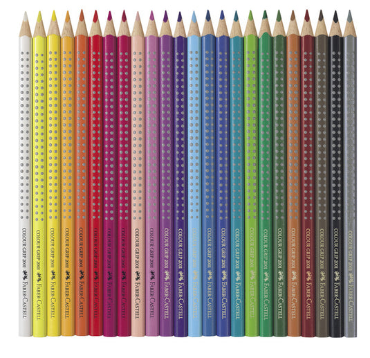 Faber-castell kleurpotloden - colour grip - blik 24 stuks - fc-112423