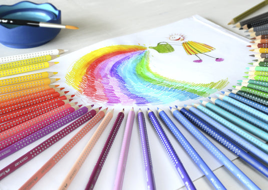 Faber-castell kleurpotloden - colour grip - blik 24 stuks - fc-112423