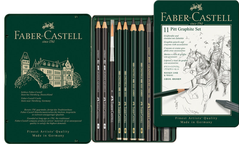 Afbeelding laden in galerijviewer, Faber-castell grafietpotloden - pitt - set 11-delig - fc-112972
