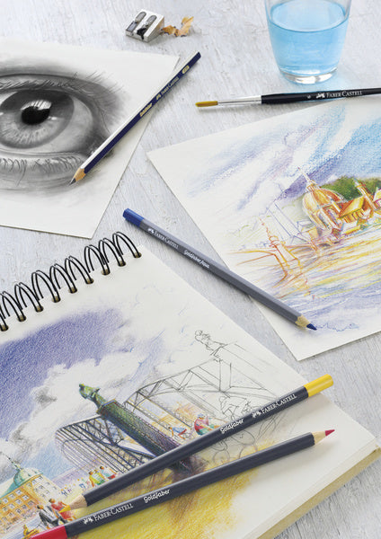 Faber-castell kleurpotlood aquarel - goldfaber - blik 12 stuks - fc-114612