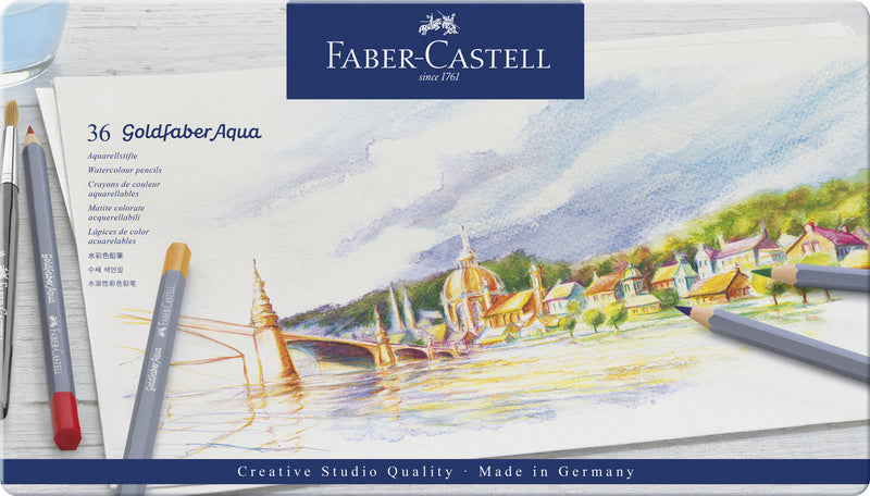 Afbeelding laden in galerijviewer, Faber-castell kleurpotloden aquarel - goldfaber - etui 36 stuks - fc-114636
