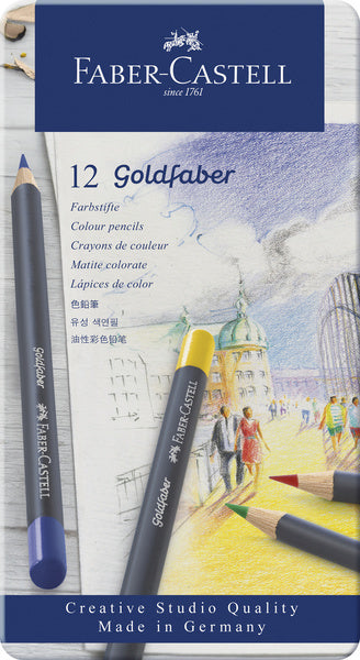 Faber-castell goldfaber kleurpotloden - blik 12 stuks - fc-114712