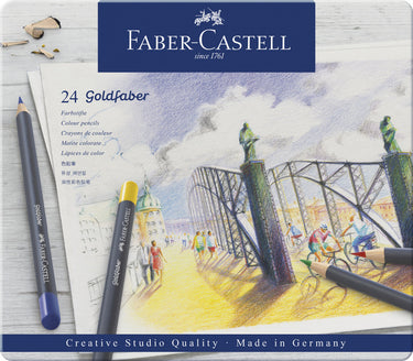 Faber-castell goldfaber kleurpotloden - blik 24 stuks - fc-114724