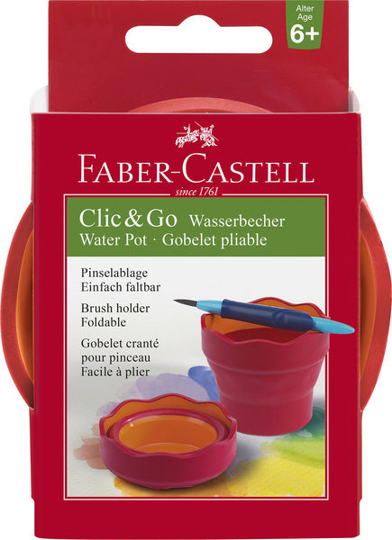 Afbeelding laden in galerijviewer, Faber castell fc-181517 watercup clic go roze oranje
