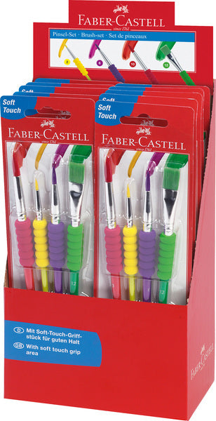 Afbeelding laden in galerijviewer, Faber-castell penselenset - soft touch - 4 stuls - verschillende breedtes - fc-481600
