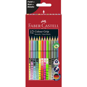 Faber-castell kleurpotloden - pastel + neon + metallic - 12 stuks - fc-201569