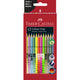 Faber-castell kleurpotloden - pastel + neon + metallic - 12 stuks - fc-201569
