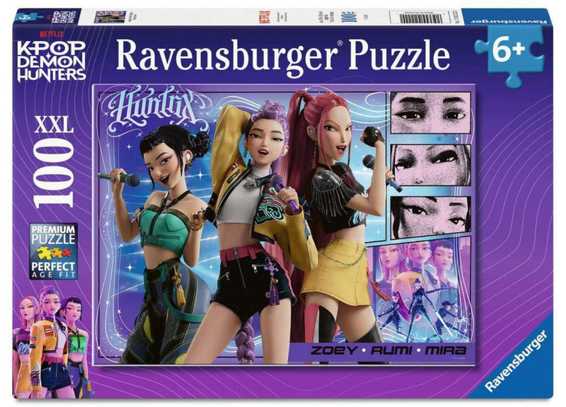 Afbeelding laden in galerijviewer, Ravensburger xxl-puzzel kpop deamon hunters: happy fans, happy honmoon! - 100 stukjes

