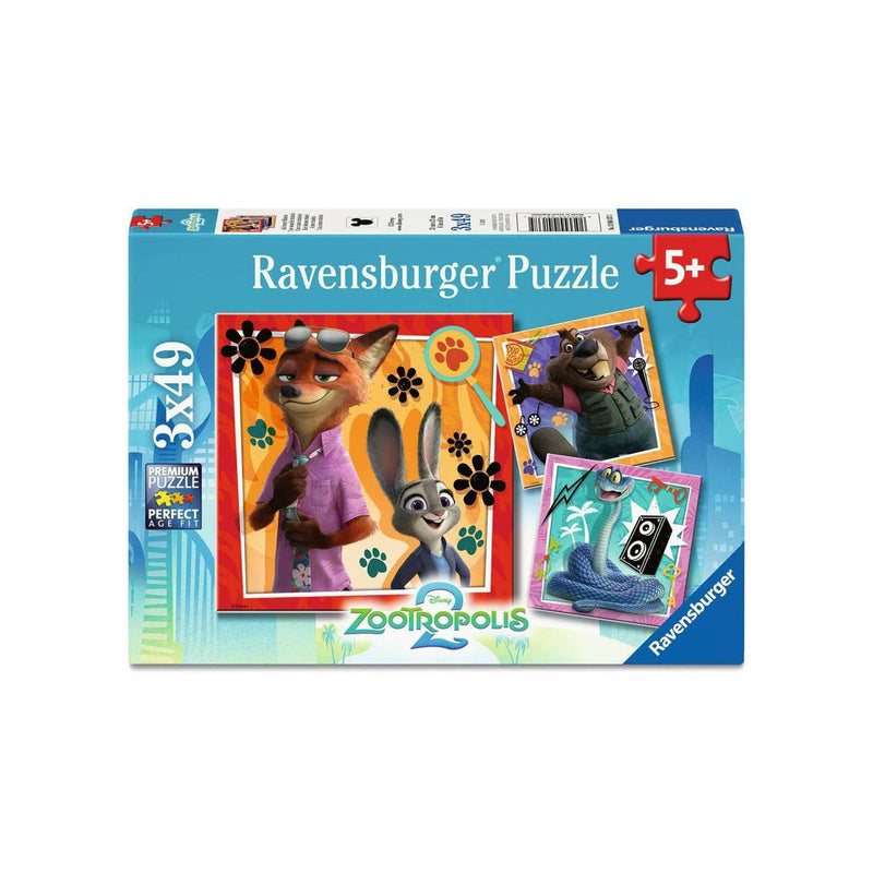 Afbeelding laden in galerijviewer, Ravensburger puzzel zootopia 2 3x49 stukjes
