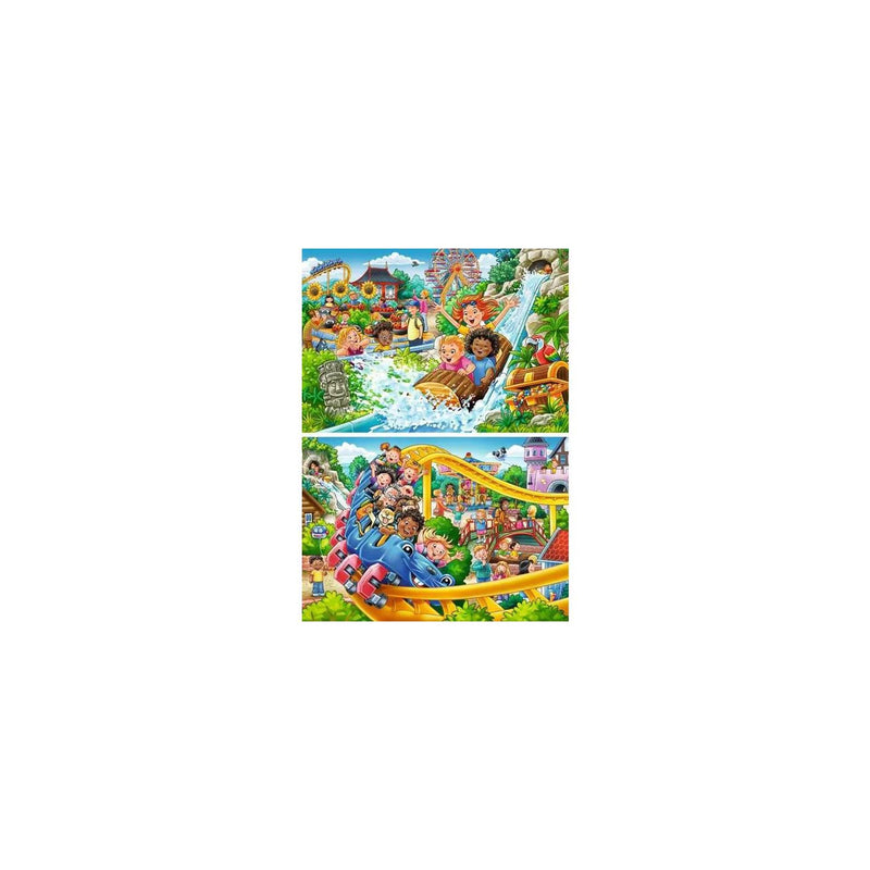 Afbeelding laden in galerijviewer, Ravensburger – pretpark – kinderpuzzel – 2 x 24 stukjes
