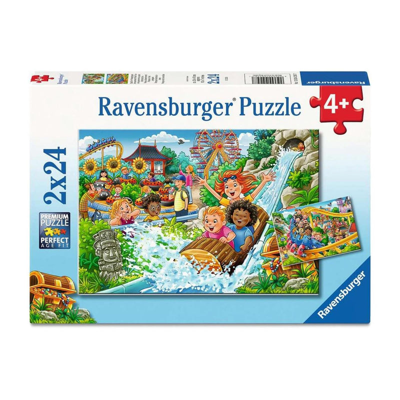 Afbeelding laden in galerijviewer, Ravensburger – pretpark – kinderpuzzel – 2 x 24 stukjes
