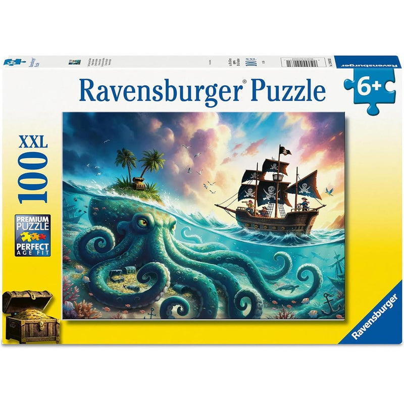 Afbeelding laden in galerijviewer, Ravensburger – de schat van de kraken – kinderpuzzel – 100 xxl stukjes
