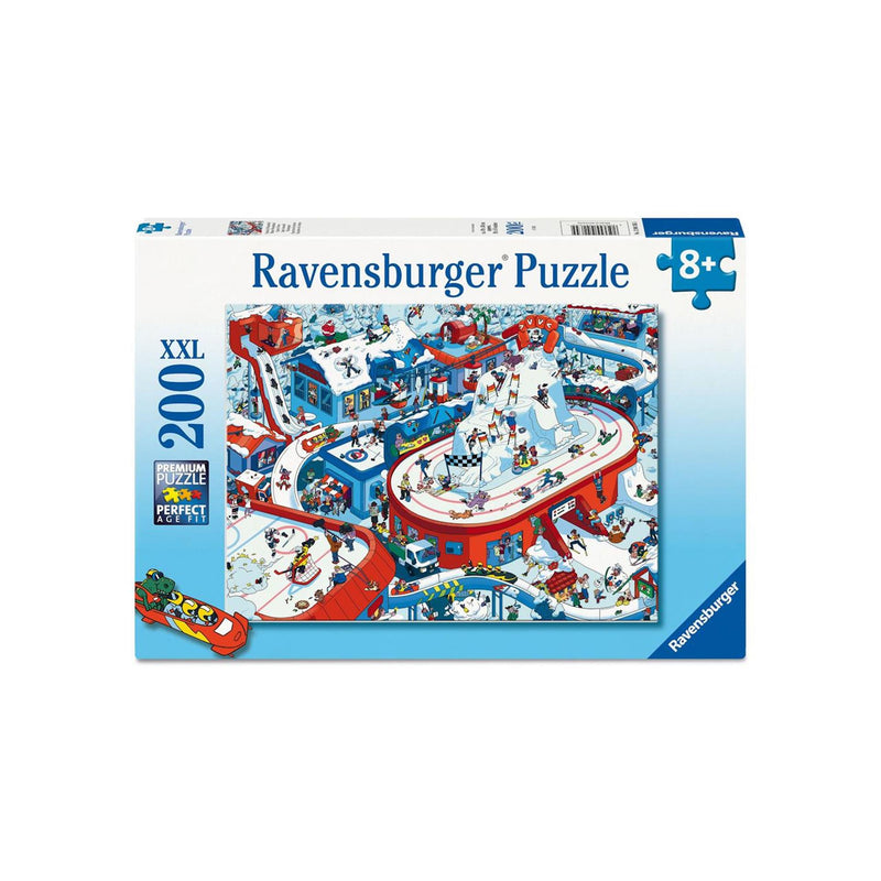Afbeelding laden in galerijviewer, Ravensburger – drukte in het winterdorp – kinderpuzzel – 200 xxl stukjes
