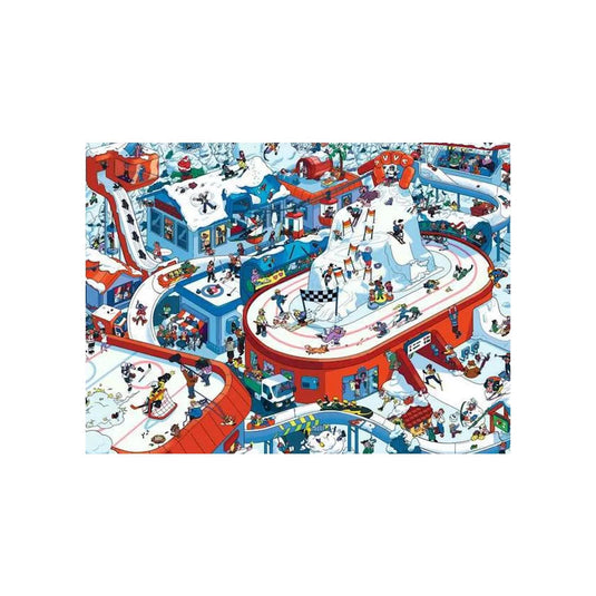 Ravensburger – drukte in het winterdorp – kinderpuzzel – 200 xxl stukjes