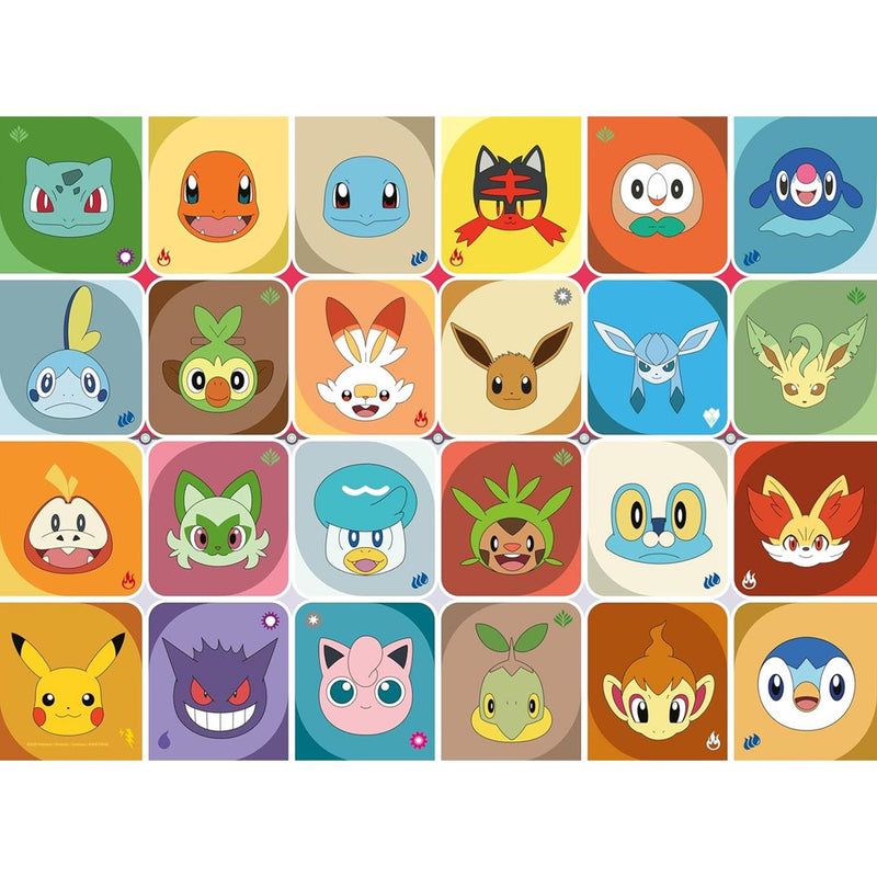 Afbeelding laden in galerijviewer, Ravensburger – pokémon gezichten – kinderpuzzel – 100 xxl stukjes
