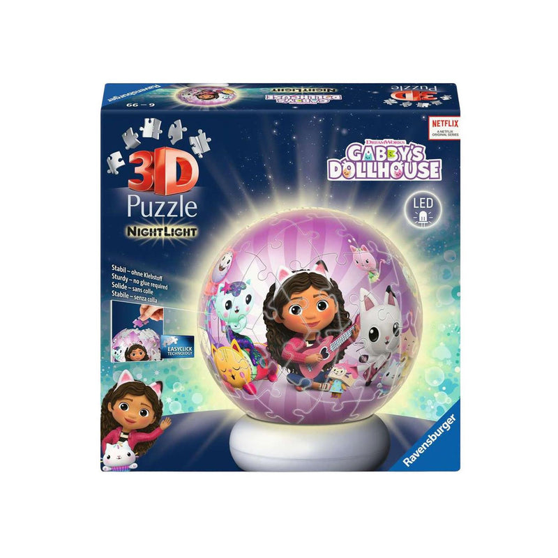 Afbeelding laden in galerijviewer, Ravensburger – gabby’s dollhouse – 3d puzzle-ball nachtlicht – 73 stukjes

