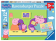 Ravensburger puzzel 2x12 stukjes thuis bij peppa pig