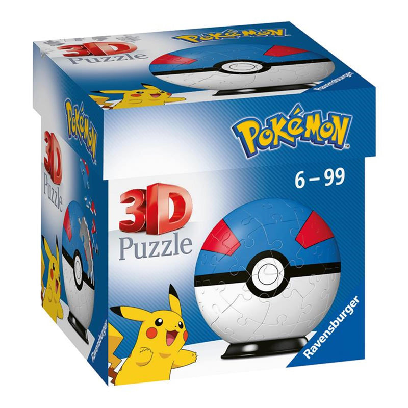 Afbeelding laden in galerijviewer, Ravensburger pokémon great ball 3d puzzel, 54st.
