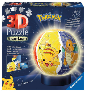 Ravensburger puzzelbal 72 stukjes pokemon met licht
