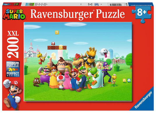 Ravensburger puzzel super mario - legpuzzel - 200 xxl stukjes