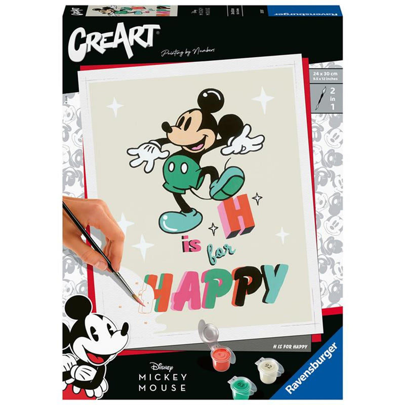 Afbeelding laden in galerijviewer, Ravensburger creart schilderen op nummer - h is for happy mickey mouse
